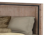 4 Pieces Bedroom Suite Queen Size Silver Brush in Acacia Wood Construction Bed, Bedside Table & V43-BDS-SSH-4PC-TBY-Q