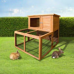 i.Pet Chicken Coop 96cm x 96cm x 100cm Rabbit Hutch Large Run Wooden Cage Outdoor House PET-GT-WOOD-R8002-S