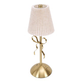 Fabric Bow Lamp Cordless Modern LED Bowknot Table Cute Nightlight Rechargeable for Bedroom V1294-YM0901-3119260000711