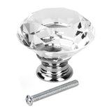 16Pcs Crystal Glass Cabinet Knob Diamond Shape 40mm Drawer Cupboard Handle Pull V1294-YM0901-AU-07ZH-DIB02