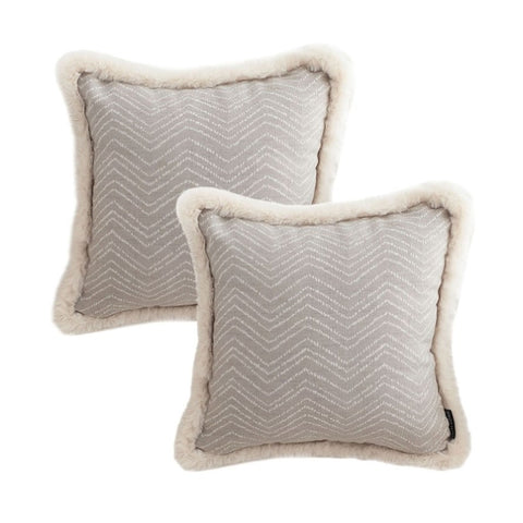 SOGA 2X 45cm Wabi-sabi Herringbone Square Throw Pillow FRENCHCUSHION264X2