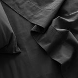 Royal Comfort Vintage Washed 100 % Cotton Sheet Set Single - Charcoal ABM-10002569