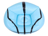 Inflatable Sofa Chair Blue Basketball Pattern PVC Ergonomic Blow Up Couch for Reading Watching V1294-YM0901-3116250018711