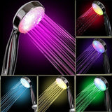 7 Colors LED Shower Head, Multicolor, Universal Fit, with strong thermal material, pressure-boosted V1189-LC-LY-00068