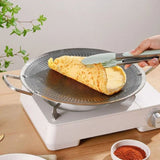 Honeycomb Non-Stick Grill Skewer Plate, 316 Stainless Steel, Portable Barbecue Grill with Handle, V255-AMZ-SS316-BBQPAN