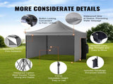 304.8 x 304.8 cm Pop up Canopy with Removable Sidewalls, Instant Canopies Portable Gazebo & Wheeled V952-DCSYPSH1010FTAFO2V0