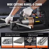 2000W Electric Hydraulic Rebar Cutter Cutting up to 1 Inch 8 4-25mm V952-GJQDJQX25MMLA0C7XV3