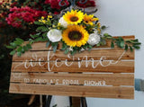 Wedding Party Welcome Sign Flower Decoration V1294-YM0523-220428LW03-6
