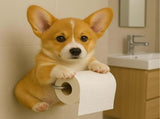 Darzheoy Dogs Toilet Roll Holder Series, 3D Resin Cute Dog Towel Rack, Wall Mouted Toilets Paper V1189-WXFWAL-20260326-02521
