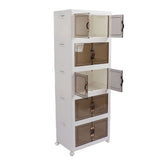 Collapsible Stackable Storage Bins Dustproof Folding Storage Bins Organizer with Lids 4 Moveable V1294-YM0901-3116230015515