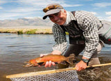 Fly Fishing Landing Net Trout Fishing Net, Soft Rubber Catch and Release Fish Net with Wooden Handle V1192-AZ-W-11573