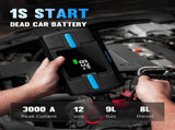 Car Jump Starter with Air Compressor, Hemingson 160PSI 3000A Portable Car Battery Jump Starter V413-HVJ02