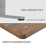 FORTIA Sit To Stand Up Standing Desk, 140x60cm, 72-118cm Electric Height Adjustable, 40kg Rated, Oak V219-ADKSSTFO4OKSA
