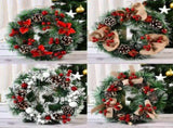 Christmas Wreath Artificial Christmas Hanging Wreath for Front Door Wall Tree Christmas Party Shop V1294-YM0714-10310039