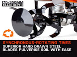 PLANTCRAFT 7.0HP Cultivator Tiller Plough Self-Propelled Rotary Rototiller V219-TLRPTLBMRAS77
