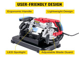 Portable Saw,with Removable Alloy Steel Base Cordless Saw,127mm Cutting Capacity Hand held V952-BXSD5INCH220VT9DGV3
