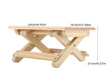Foldable Solid Wood Small Square Bench Rural Styles Bench Ergonomic Design Fine Workmanship V1294-YM0901-JY16204