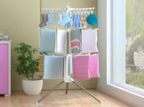 Clothes Drying Rack, Folding Drying Tree, 3 Tier Laundry Drying Rack Indoor With Rotating V1366-AZ2-W-12535