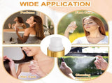 24 Pcs Gold White Spray, 24/410 Fine Mist Sprayer Reusable Replacement Spray Bottle Pump Plastic V1258-DP02-C-3265