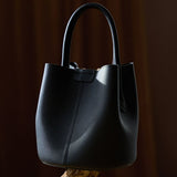 top layer cowhide bag, women's bag, crossbody bag, high-end leather handbag, water bucket V1366-AZ2-W-10865