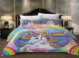 Unicorn Rainbow Sorrento Charm Quilt / Doona / Duvet Cover set V745-AQ043732S2