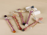 Handmade Crystal Wand, Raw Gemstone Scepter, Natural Magic Wand Green Fluorite V1178-0450-MFBLY