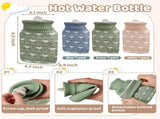 3 Pcs Mini Hot Water Bottle for & Cold Compress with Cover 320ml Silicone Microwave Heating Bottles V1259-DP01-A-1144