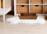 Natural Woven Seagrass Storage Basket with Handles, Organizer Box for Home and Office V1370-AZ4-10739