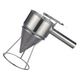 Stainless Steel Pancake Batter Dispenser Baking Cake Funnel Dispenser with Stable Rack for Takoyaki V1294-YM0626-3118220315811