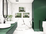 Green Bathroom Picture Wall Decor Relax Soak Unwind Signs Poster Canvas Print Art Botanical Leaf V1192-AZ-W-26529