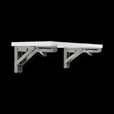 2x 20" Stainless Steel Folding Table Bracket Shelf Bench 50kg Load Heavy Duty V63-836671