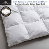 Logan and Mason 80% White Goose Down 20% Feather Premium Quality Quilt Queen V442-LED-QUILT-80GOOSEDOWN-WHITE-QS