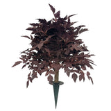 Artificial Cimicifuga Plant Leaf Stems, 2FT Silk Faux Purple Foliage Ground, Fake Fall Plant V1366-AZ2-W-24859