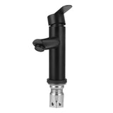 G1/2 Stainless Steel Hot and Cold Water Faucet Bathroom Countertop Basin Sink Water Tap Black V1294-YM0901-3112210043011