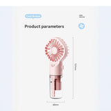 5-pack Pink Portable Handheld Misting Fan with Water Spray - 157mm Compact Rechargeable Mini Fan for V888-ELOSUNG56715