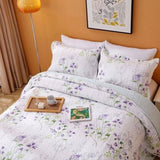 100% Cotton Lightly Quilted Coverlet Set Gabby Queen 230 x 250 cm V442-STT-COVERLET-GABBY-WHITE-QS