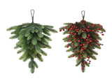 Green Red Fruit Decoration Christmas Decoration Hanging Upside Down Greenery Wall Hanging Decoration V1294-YM0523-211007XU05-2