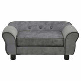 Dog Sofa Dark Grey 72x45x30 Cm Plush 43_171039