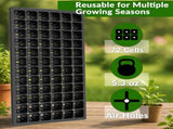 10 Pack 72 Cell Seed Starter Trays, 1.75" Deep Plug Tray for Seedlings, Thick Seedling Trays with V1258-DP02-C-238