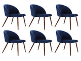 Levede 6x Dining Chairs Seat French Navy CH1037-2-NVX3