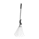 Adjustable Leaf Rake, 4-12 Inch Retractable Garden Rake with 21-28 Inch Handle, Lightweight Aluminum V1192-AZ-W-30022