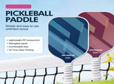 4-piece Blue Complete Pickleball Training Set Pickleball Starter Training Kit with Paddle Ball V888-ELOSUNG53202