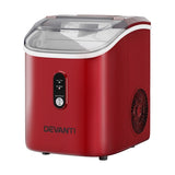 Devanti Ice Maker Machine 15kg Nugget Chewable Ice Cube IM-ZB15N01-RED