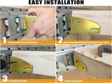 E-Track Wood Beam End Socket Accessories, Zinc-Coated Steel, Fit with 2x4 2x6, Add Removable Load V1258-DP02-F-582