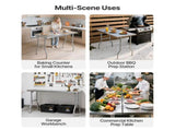Stainless Steel Kitchen Bench Folding Commercial Prep Table 1220x610 mm V952-CFGZT24X48YC00001V0