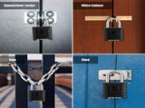 Heavy Duty Combination Padlock,Large Outdoor Padlock High Security Weatherproof,Design of Hidden V1192-AZ-W-16023