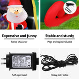 Jingle Jollys Christmas Inflatable Santa in Helicopter 2.55M Height LED Illuminated Decorations XMAS-INF-SAN-HELI-8FT