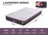 Giselle King Single Euro Top Mattress Firm Pocket Spring Edge Support MATTRESS-E-LAVENDER-35-KS