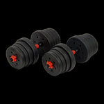 30kg Adjustable Rubber Dumbbell Set Barbell Home GYM Exercise Weights V63-834271