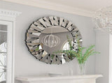Silver Sunburst Round Wall Mirror V767-JJ-XM768-V1